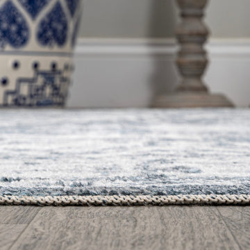 Keesha Bold Distressed Medallion Low-Pile Machine-Washable Area Rug